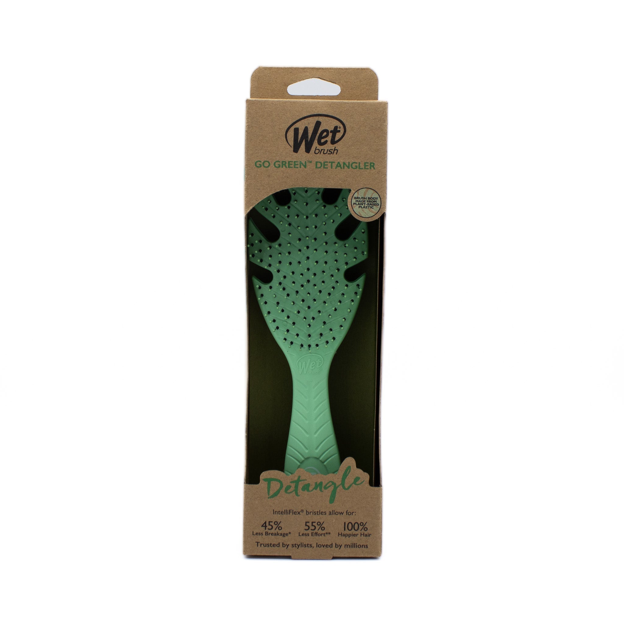 Wet Brush Go Green Detangler Hair Brush GREEN - New This is Beauty US