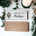 Farmhouse Christmas Sign Wooden Rustic Holiday Decor Minimalist Neutral 10x4 BandsCo Straps