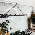 Arrow Wall Hook Hanger 6 Hook Metal Key and Jewelry Organizer Black 18x1.5x0.05 BandsCo Straps
