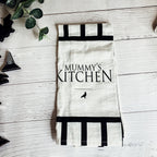 Halloween Tea Towel Bat 31 Vs Mummy Black White Cotton Dish Towel Kitchen Hand Towel Decor BandsCo Straps
