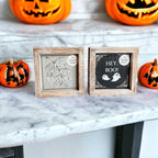Double-Sided Fall Sign Hey Boo/It's Cuddle Weather Reversible Porch Decor BandsCo Straps