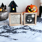 Double-Sided Fall Sign Hey Boo/It's Cuddle Weather Reversible Porch Decor BandsCo Straps