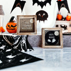 Double-Sided Fall Sign Hey Boo/It's Cuddle Weather Reversible Porch Decor BandsCo Straps