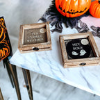 Double-Sided Fall Sign Hey Boo/It's Cuddle Weather Reversible Porch Decor BandsCo Straps