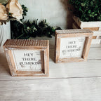 Double-Sided Reversible Pumpkin Sign Hey There Pumpkin / Lets Get Spooky BandsCo Straps