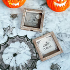 Reversible Double-Sided Fall And Halloween Sign, Autumn Color / Creep It Real BandsCo Straps