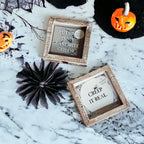 Reversible Double-Sided Fall And Halloween Sign, Autumn Color / Creep It Real BandsCo Straps