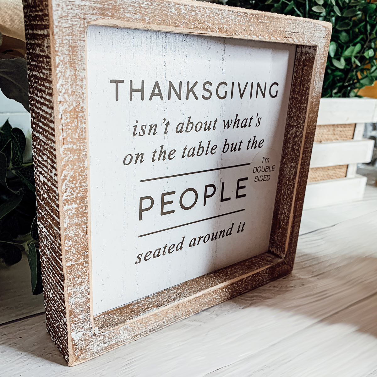 Double-Sided Halloween To Thanksgiving Reversible Porch Sign 2-in-1 Fall Decor BandsCo Straps