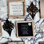 Double-Sided Halloween To Thanksgiving Reversible Porch Sign 2-in-1 Fall Decor BandsCo Straps
