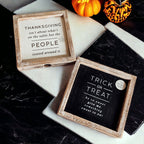 Double-Sided Halloween To Thanksgiving Reversible Porch Sign 2-in-1 Fall Decor BandsCo Straps