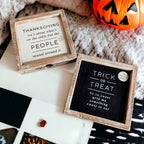 Double-Sided Halloween To Thanksgiving Reversible Porch Sign 2-in-1 Fall Decor BandsCo Straps