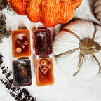 Fall Harvest Natural XL Wax Melts Pack Pumpkin Cranberry Clove Cozy Autumn Scented 4 Extra Large Cubes