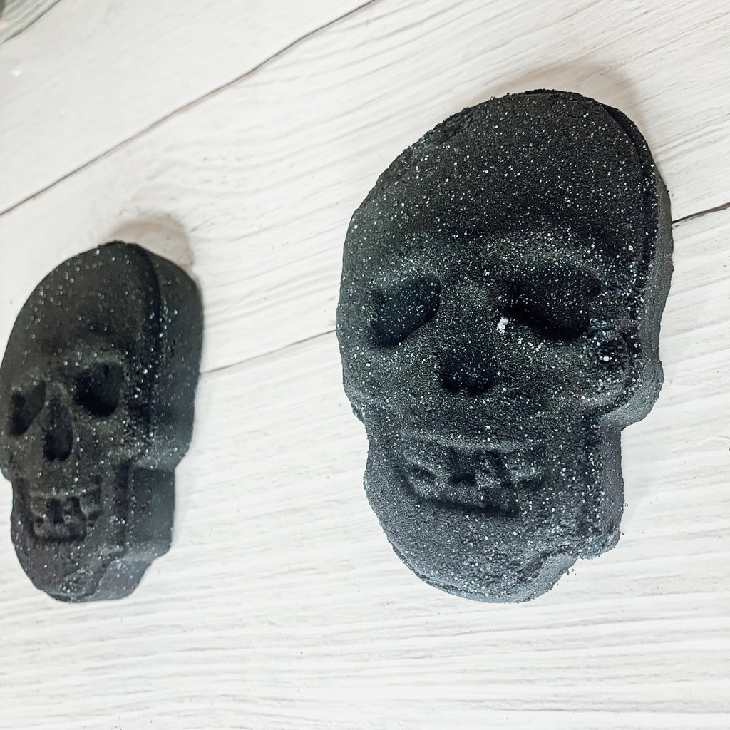 Halloween Skull Bath Bomb 5oz - Large Eucalyptus Spearmint Unisex Favor BandsCo Straps