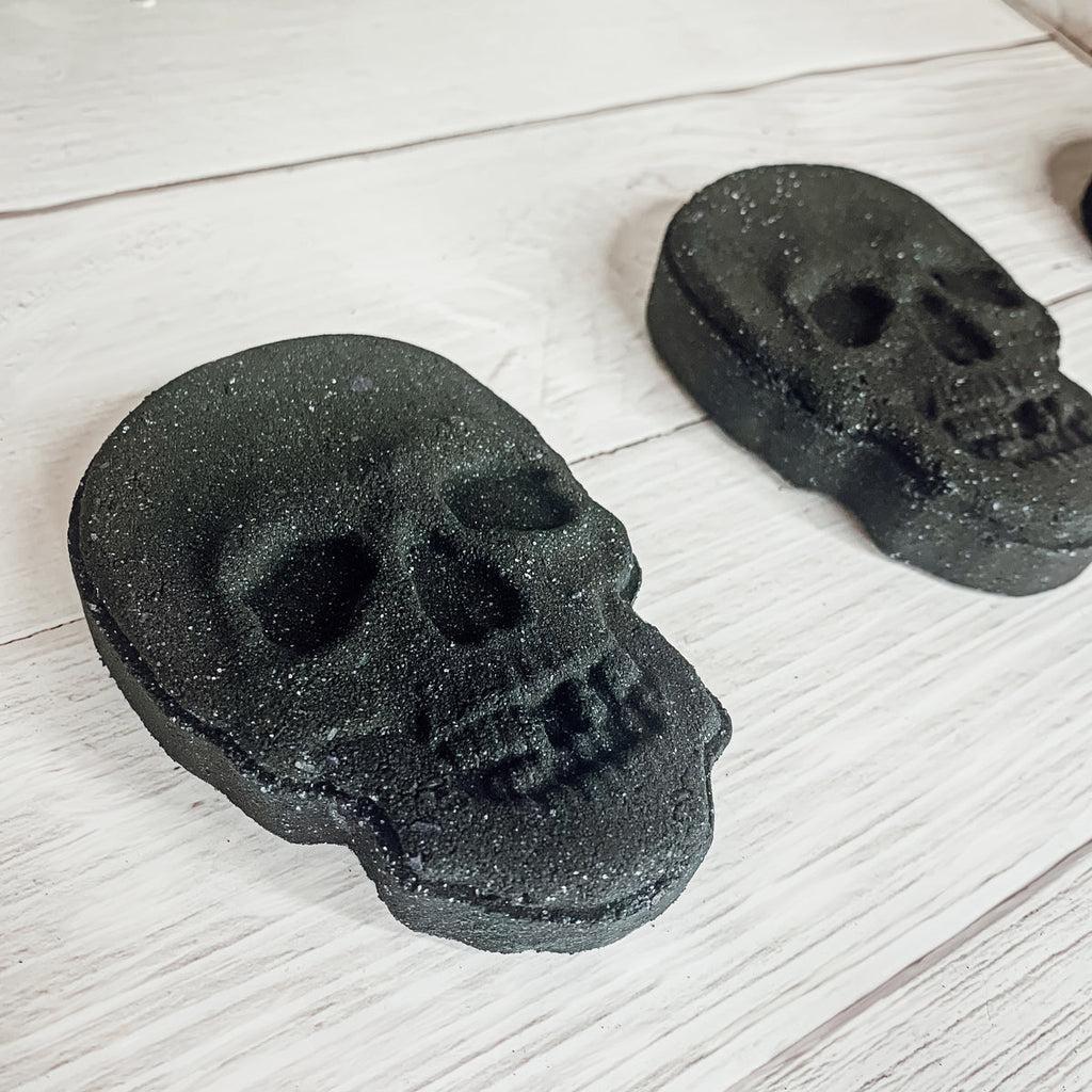 Halloween Skull Bath Bomb 5oz - Large Eucalyptus Spearmint Unisex Favor BandsCo Straps