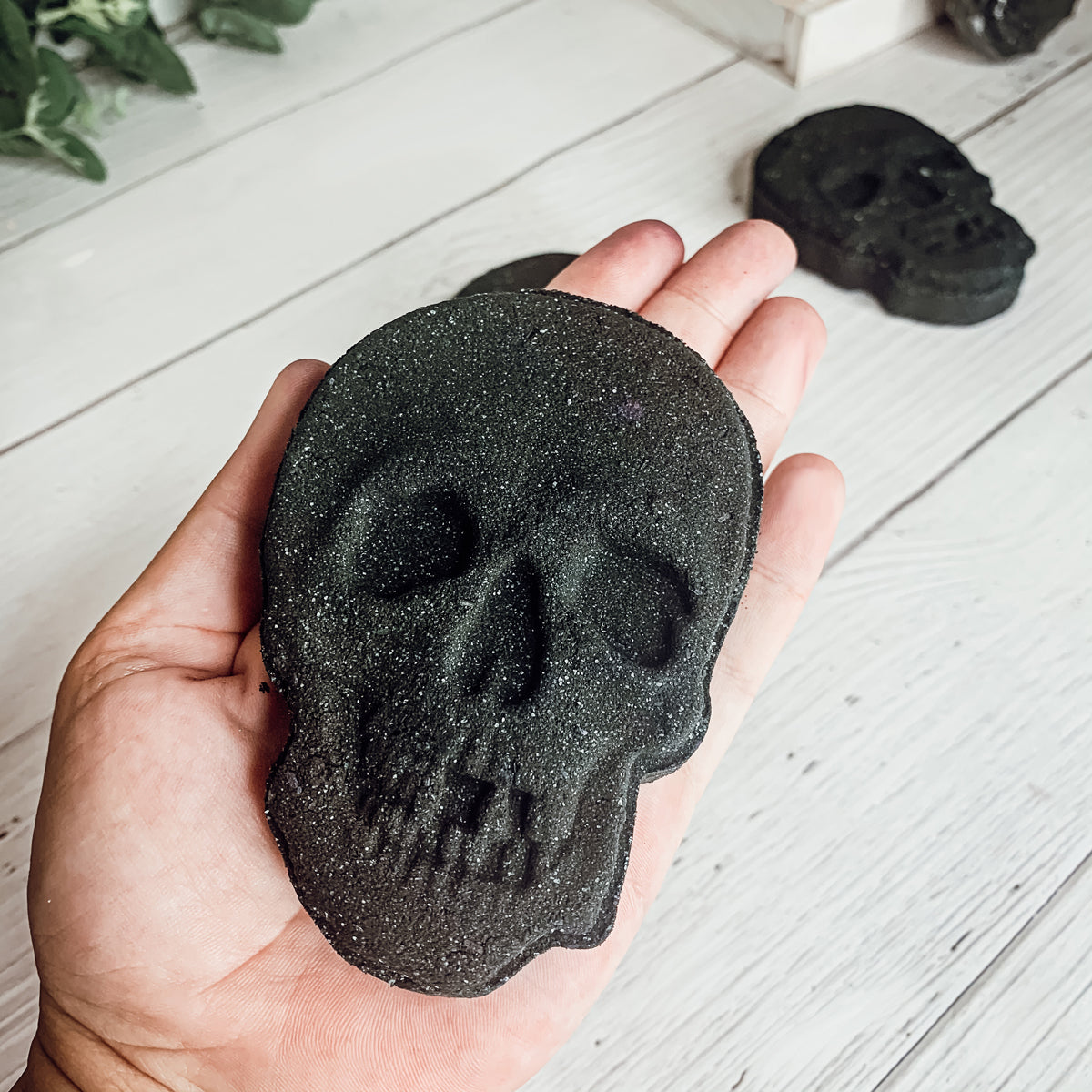 Halloween Skull Bath Bomb 5oz - Large Eucalyptus Spearmint Unisex Favor BandsCo Straps