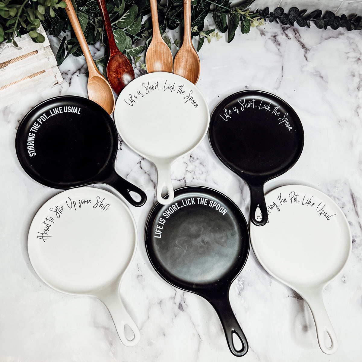 Spoon Rest And Wooden Spoon Set Custom Color Quote Choice Kitchen Gift BandsCo Straps