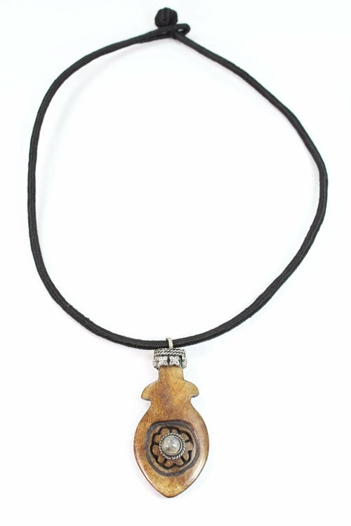 Fish Flower Tribal Pendant Necklace Boho Stone Charm BandsCo Straps