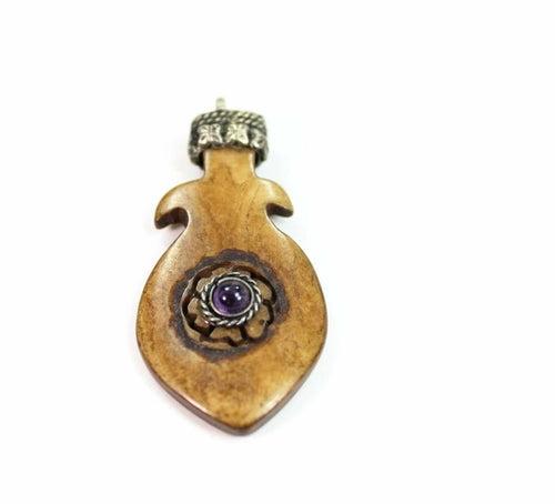 Fish Flower Tribal Pendant Necklace Boho Stone Charm BandsCo Straps