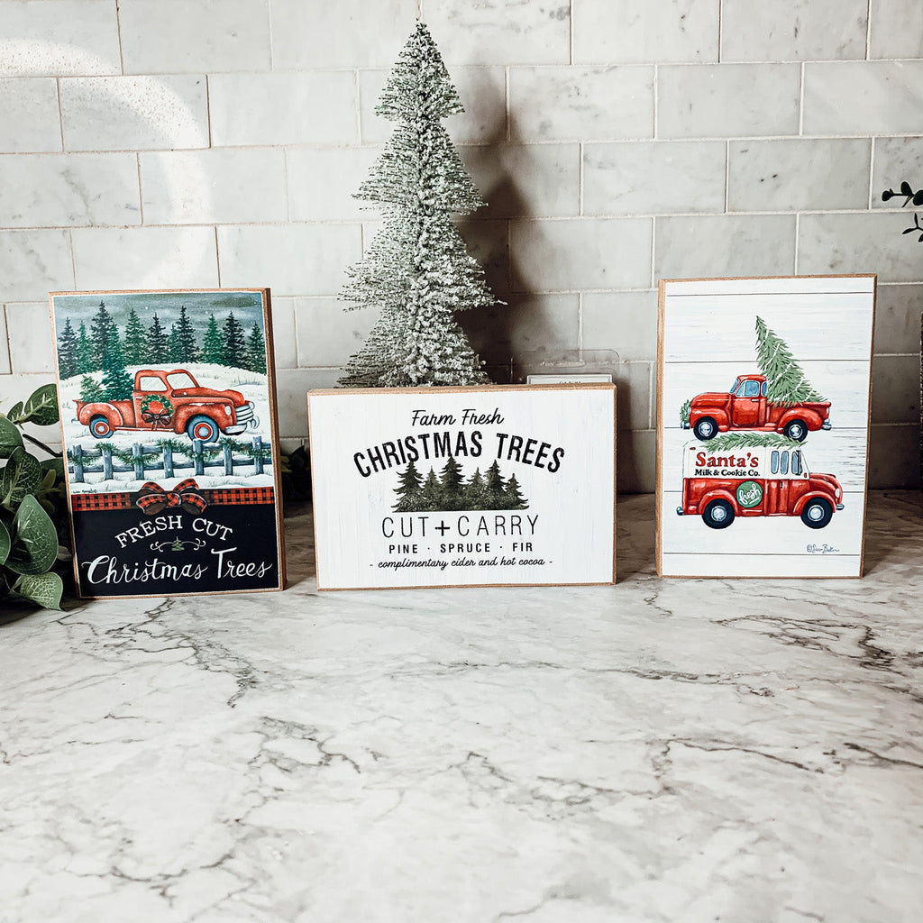 Santa Milk And Cookies Wooden Sign Christmas Eve Decor Rustic Bakery Holiday Kitchen Plaque BandsCo Straps