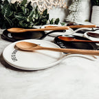 Spoon Rest And Wooden Spoon Set Custom Color Quote Choice Kitchen Gift BandsCo Straps