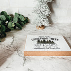 Farm Fresh Christmas Trees Cut And Carry Rustic 6x4x1 Wooden Block Sign Winter Holiday Decor BandsCo Straps
