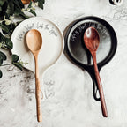 Spoon Rest And Wooden Spoon Set Custom Color Quote Choice Kitchen Gift BandsCo Straps