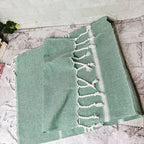 Turkish Hand Towel Oversized 100% Cotton Peshtemal Lightweight Absorbent BandsCo Straps