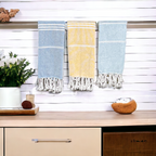 Turkish Hand Towel Oversized 100% Cotton Peshtemal Lightweight Absorbent BandsCo Straps