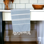 Turkish Hand Towel Oversized 100% Cotton Peshtemal Lightweight Absorbent BandsCo Straps
