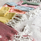 Turkish Hand Towel Oversized 100% Cotton Peshtemal Lightweight Absorbent BandsCo Straps
