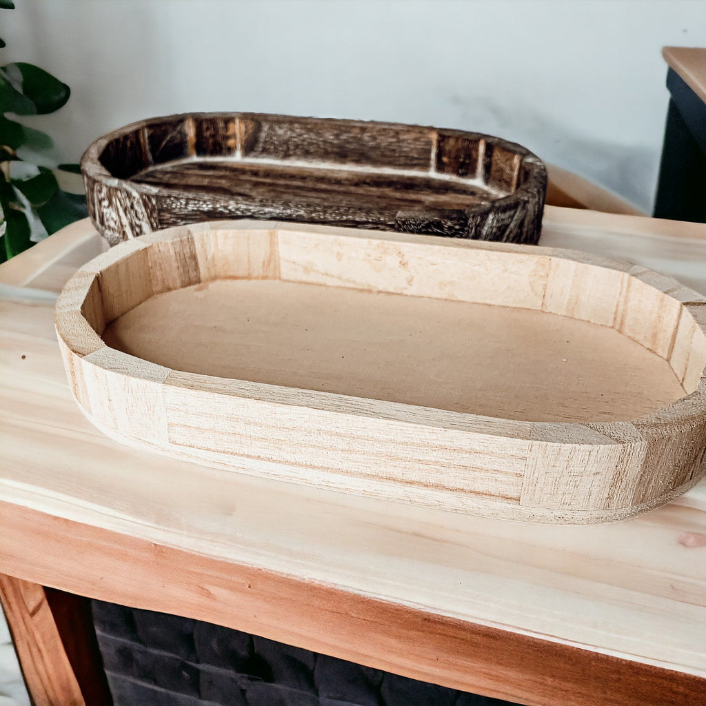 Handmade Rustic Wood Tray For Two 16oz Dispensers And Vanity Countertop Tray BandsCo Straps