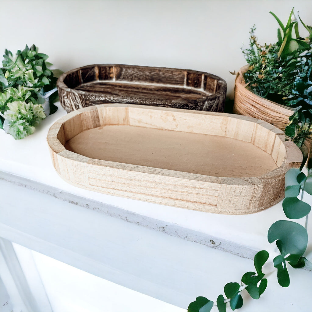 Handmade Rustic Wood Tray For Two 16oz Dispensers And Vanity Countertop Tray BandsCo Straps