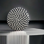 Black Braided Coaster Set 4-Pack Candy Cane Stripe Coasters Table Protectors BandsCo Straps