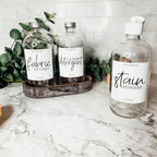 16oz Glass Boston Round Bottle Clear With White Label - Multiple Pack BandsCo Straps