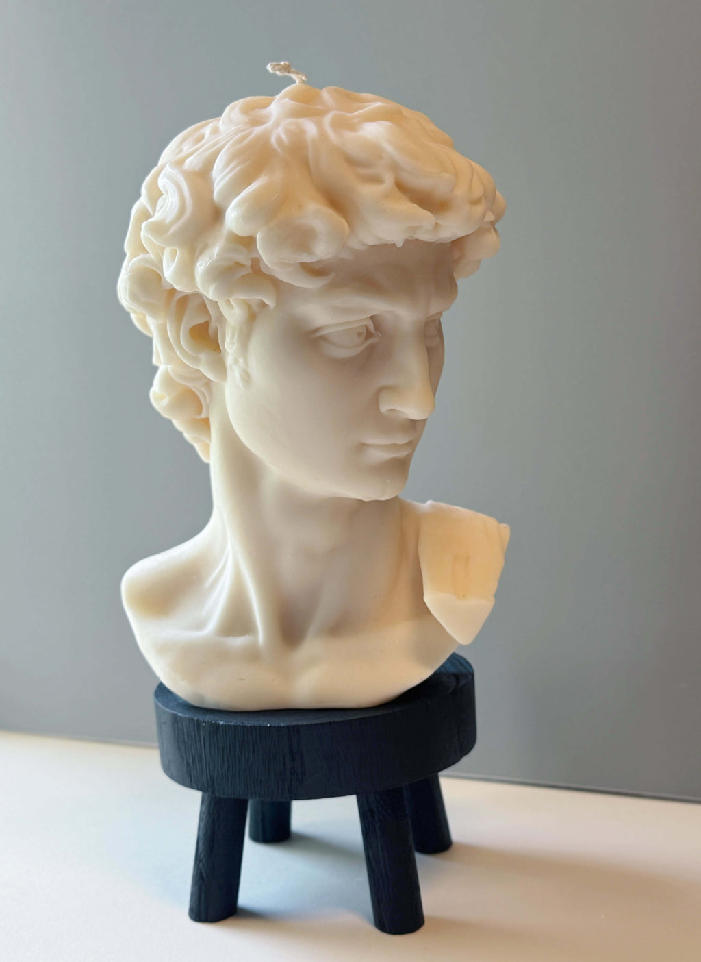 David Head Sculptural Candle – Large 11” Decorative Wax Bust Lootquake LLC