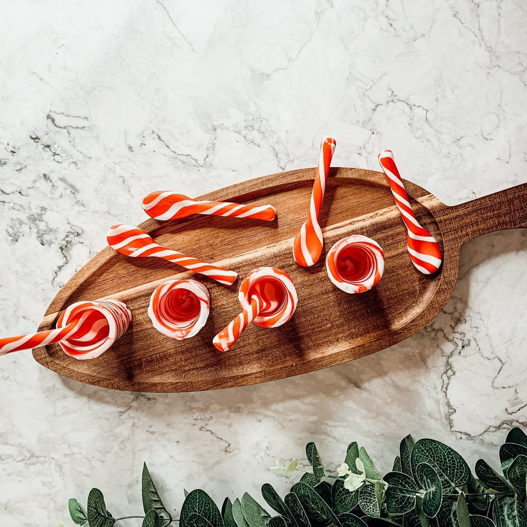 Edible Spoons 3 Flavors Peppermint Cinnamon Hot Cocoa Holiday Party Treats BandsCo Straps