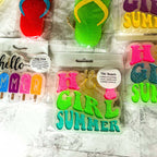 Hot Girl Summer Car Air Freshener Retro Sun Graphic Glitter Scented Hanging Car Accessory BandsCo Straps