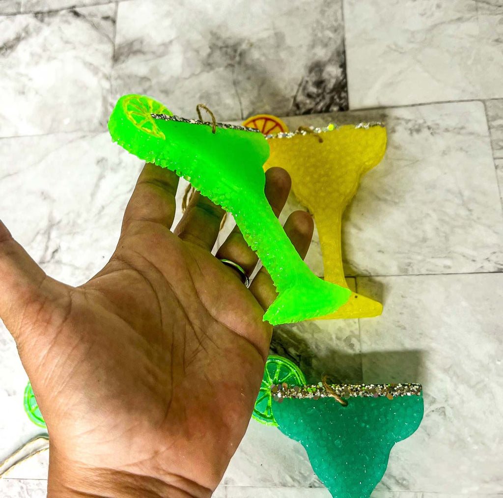 Margarita Car Air Freshener Scented Lime Cocktail Design Summer Car Freshie For Auto BandsCo Straps