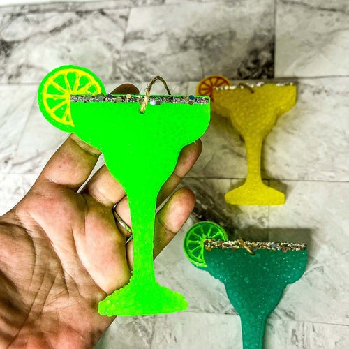 Margarita Car Air Freshener Scented Lime Cocktail Design Summer Car Freshie For Auto BandsCo Straps