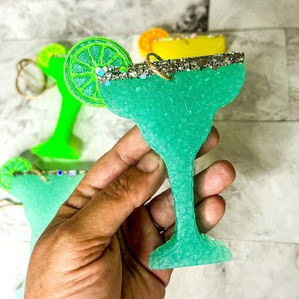 Margarita Car Air Freshener Scented Lime Cocktail Design Summer Car Freshie For Auto BandsCo Straps