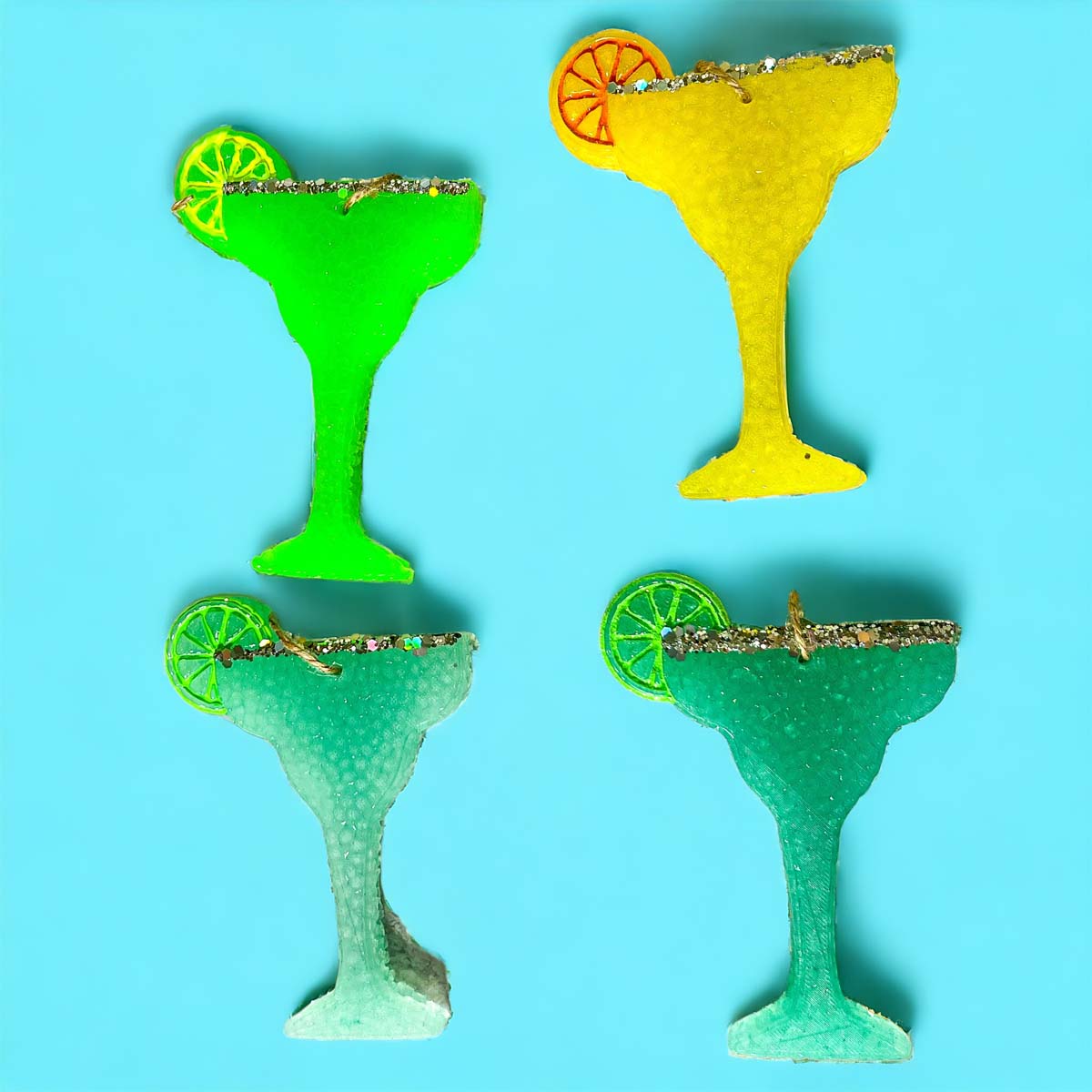 Margarita Car Air Freshener Scented Lime Cocktail Design Summer Car Freshie For Auto BandsCo Straps