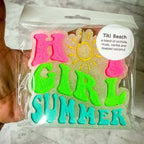 Hot Girl Summer Car Air Freshener Retro Sun Graphic Glitter Scented Hanging Car Accessory BandsCo Straps