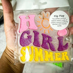 Hot Girl Summer Car Air Freshener Retro Sun Graphic Glitter Scented Hanging Car Accessory BandsCo Straps