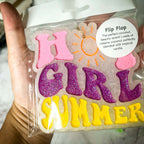 Hot Girl Summer Car Air Freshener Retro Sun Graphic Glitter Scented Hanging Car Accessory BandsCo Straps