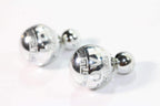Glass Acrylic Ball Stud Earrings Large Small Polka Dot