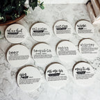 Funny Drink Definition Coasters Set Dictionary Quote Coasters For Bar And Countertop Decor BandsCo Straps