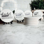 Funny Drink Definition Coasters Set Dictionary Quote Coasters For Bar And Countertop Decor BandsCo Straps