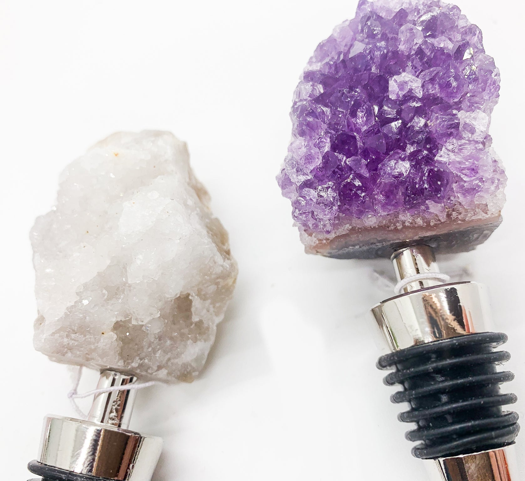 Natural Stone Wine Bottle Stoppers Set Decorative Bougie Bottle Stopper Gifts For Wine Lovers BandsCo Straps
