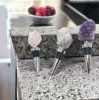Natural Stone Wine Bottle Stoppers Set Decorative Bougie Bottle Stopper Gifts For Wine Lovers BandsCo Straps
