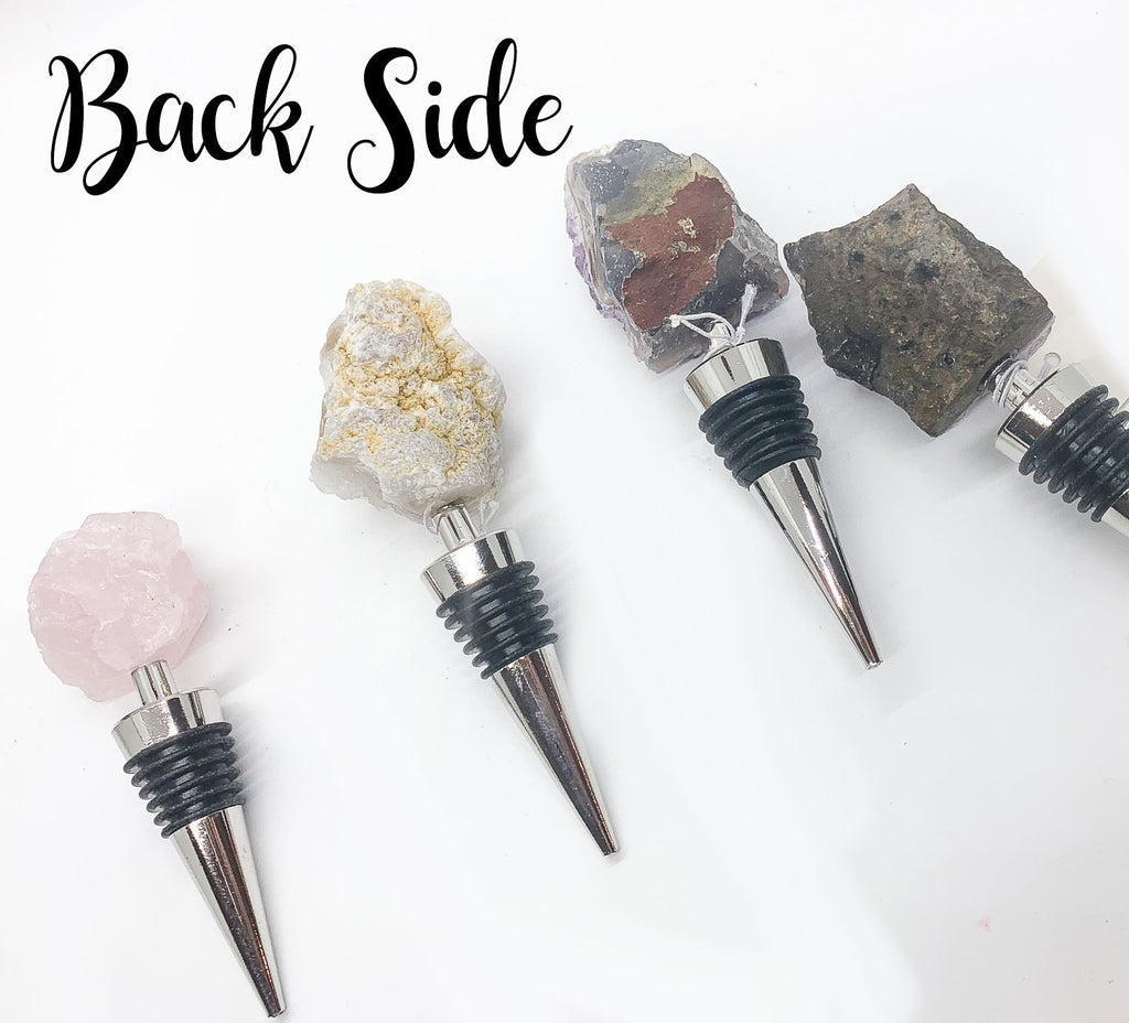Natural Stone Wine Bottle Stoppers Set Decorative Bougie Bottle Stopper Gifts For Wine Lovers BandsCo Straps